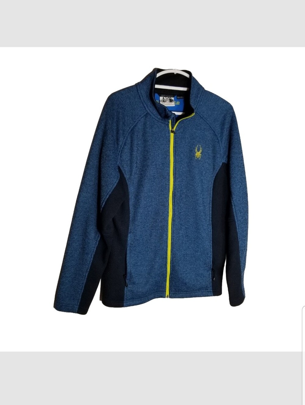 Spyder Foremost Sweater Fleece Lined Full Zip Jacket Men's Large Zip Pockets